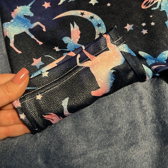 Brand New Galaxy Unicorn Sparkle Leotard with shorts - Picture 3 of 8